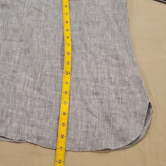 J Jill linen tunic top blue Grey Size XL - Picture 10 of 11